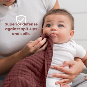 Muslin Burp Cloths  in Wine