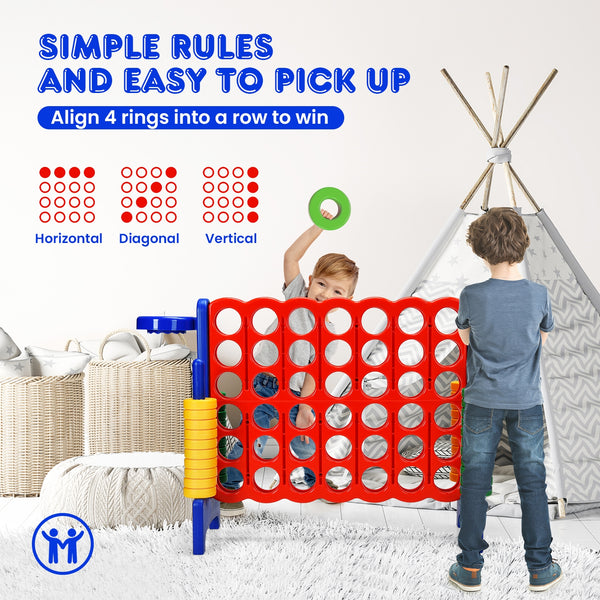 2.5Ft 4-to-Score Giant Game Set - Weather-Resistant for Kids - Outdoor Play