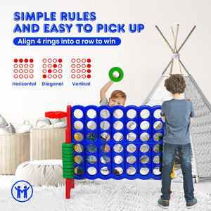 2.5Ft 4-to-Score Giant Game Set - Weather-Resistant for Kids - Outdoor Play