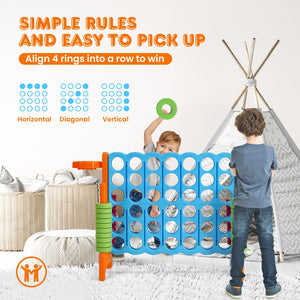 2.5Ft 4-to-Score Giant Game Set - Weather-Resistant for Kids - Outdoor Play
