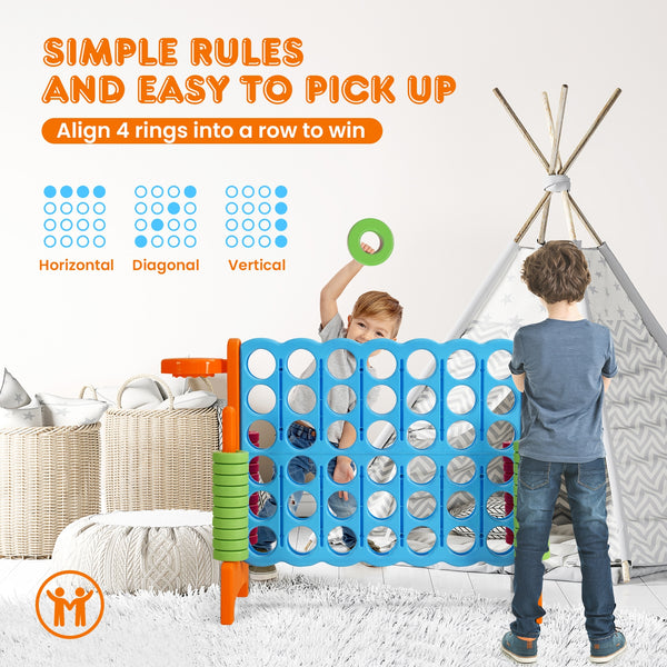 2.5Ft 4-to-Score Giant Game Set - Weather-Resistant for Kids - Outdoor Play