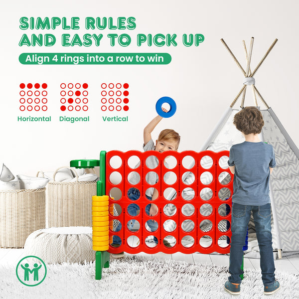 2.5Ft 4-to-Score Giant Game Set - Weather-Resistant for Kids - Outdoor Play