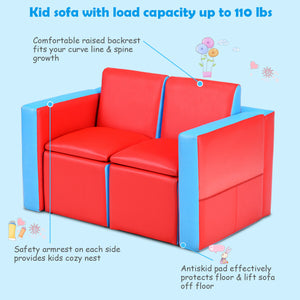 Multi-functional kids sofa table chair set in playful design, perfect for children's rooms and play areas.