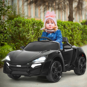 12V 2.4G RC electric vehicle for kids with lights, perfect toy for outdoor fun and imaginative play.