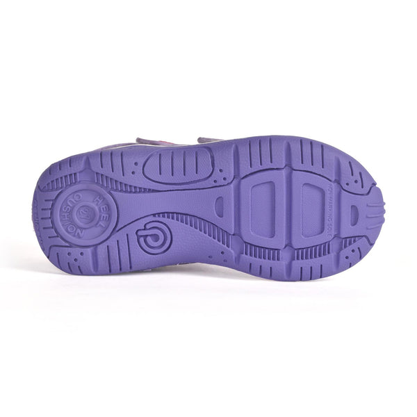 Wemby Flex® purple sneakers for babies, showcasing angle 5 design and style.