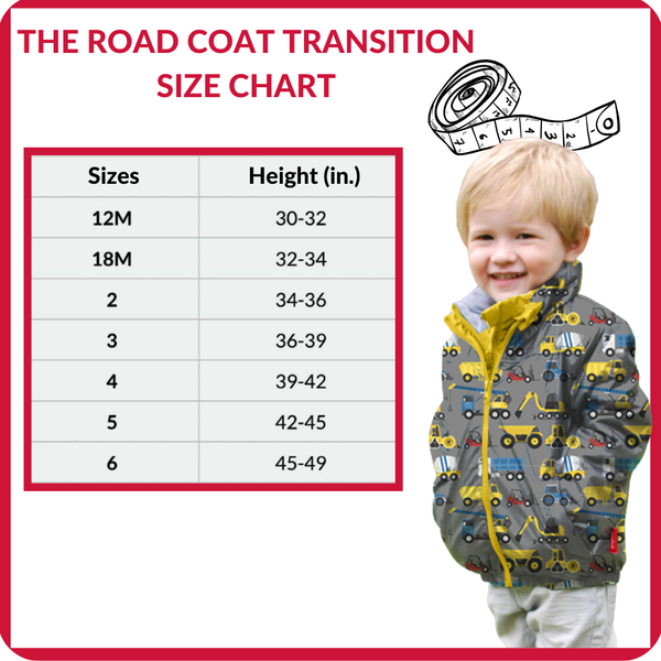 Car Seat Coat | The Road Coat Transition - Construction Print