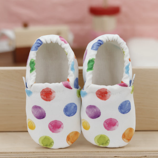 Ella Bonna Non-Slip Sole Color Dots Baby Booties, Home Boot Slippers Nursery Shoes