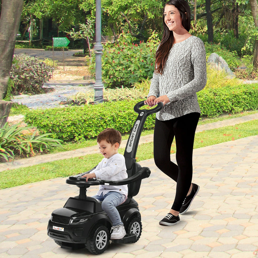 3 in 1 Ride on Push Car Toddler Stroller Sliding Car with Music