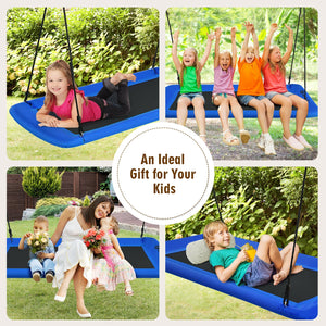 60 Inches Platform Tree Swing Outdoor with  2 Hanging Straps for Infants