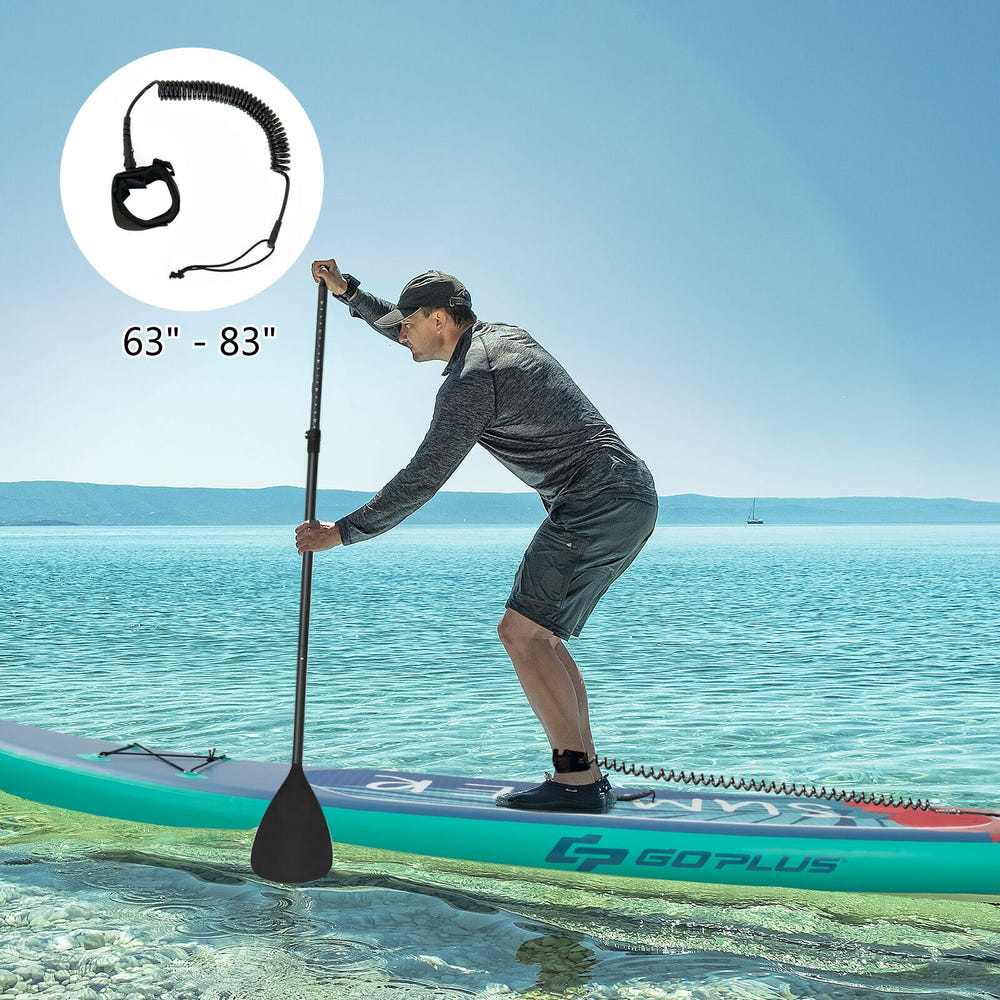 10 Feet Inflatable Stand Up Paddle Board with Backpack, Leash, and Aluminum Paddle for surfing adventures.