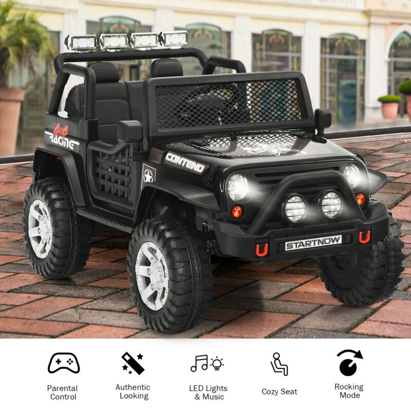 12V Kids Electric Ride On Truck with Remote Control for fun outdoor adventures and playtime.