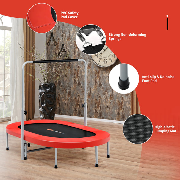 2-Person Foldable Mini Kids Fitness Rebounder Trampoline