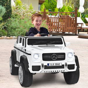 12V Mercedes-Benz kids ride-on car in angle 17, perfect for outdoor fun and imaginative play.