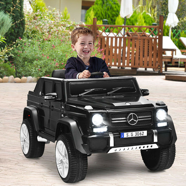 12V Licensed Mercedes-Benz Kids Ride On Car - stylish toy for adventurous toddlers, perfect for outdoor fun.
