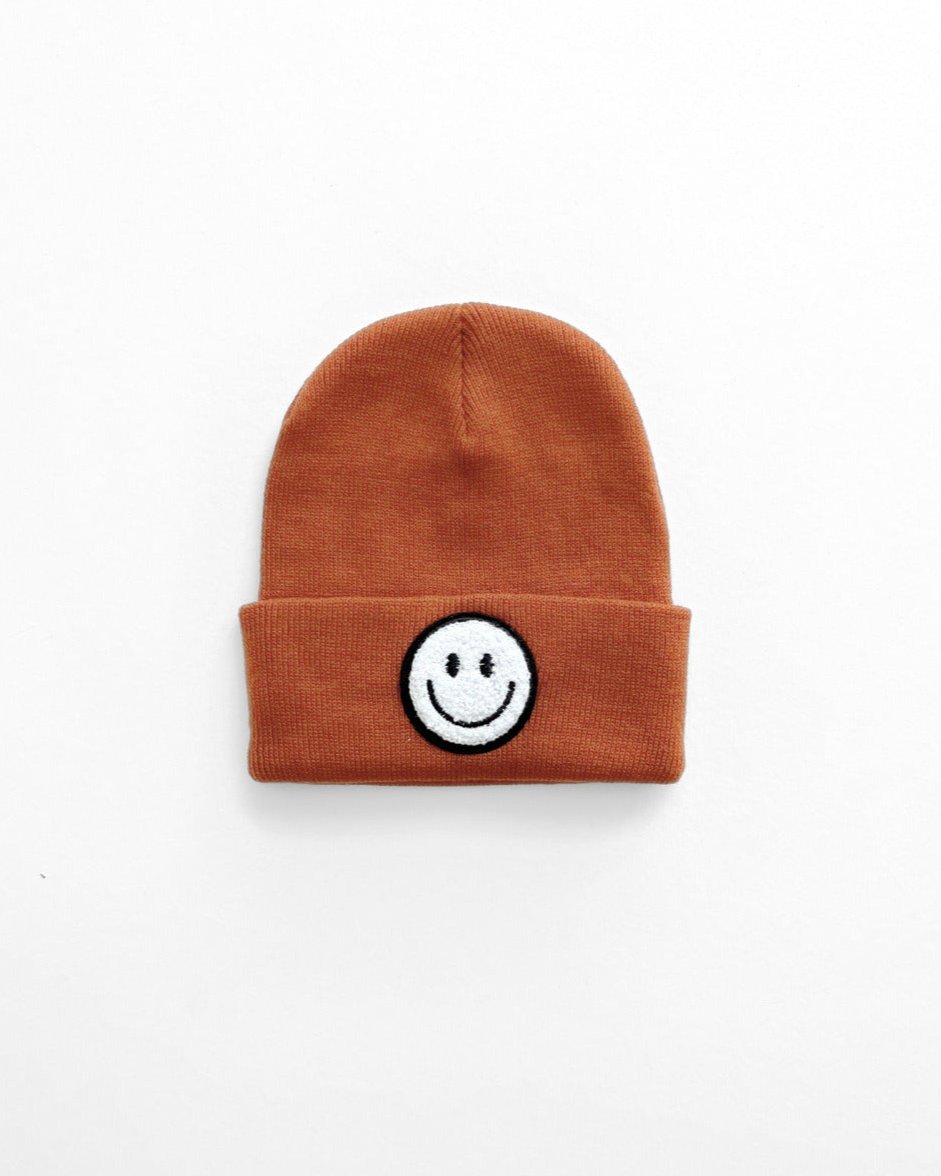 Smiley Beanie | Rust - MOOGCO Baby