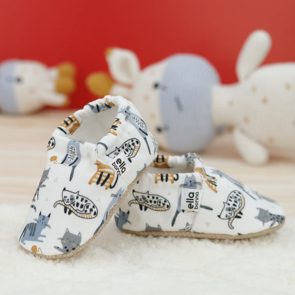 Ella Bonna Baby Moccasins, Slippers, Cat