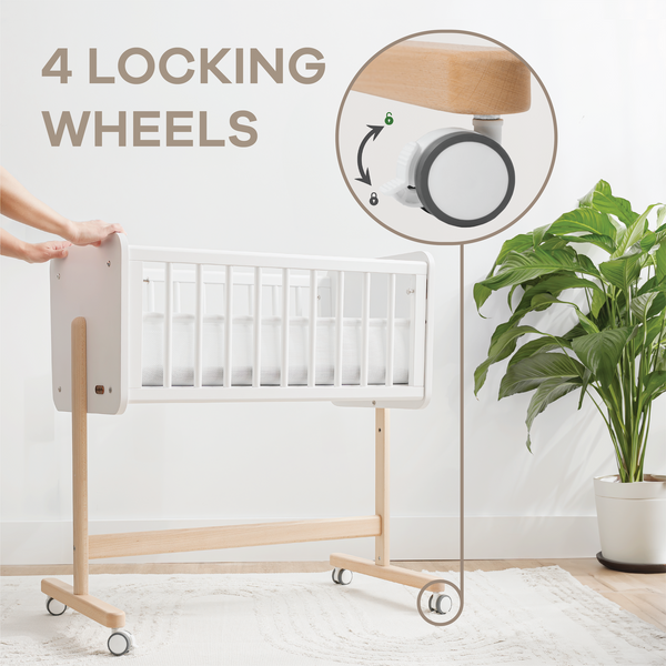 Wooden Bedside Bassinet Sleeper