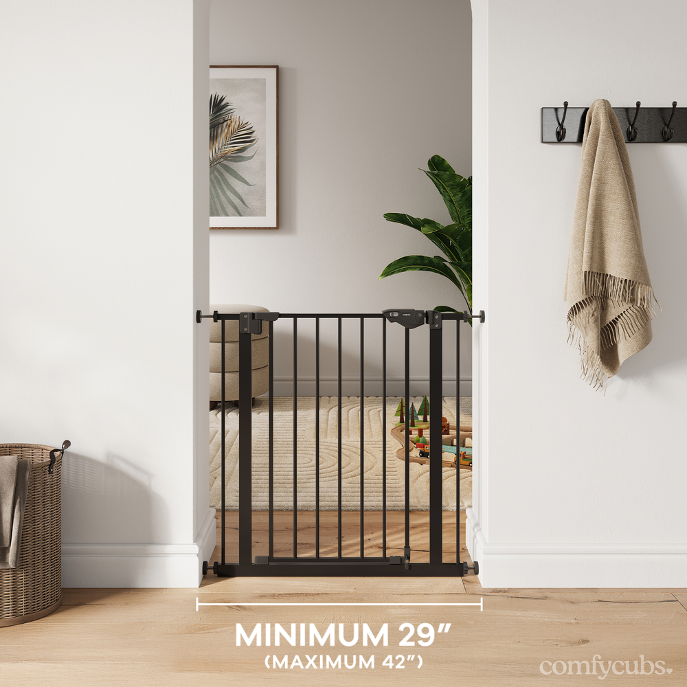 Black Baby Safety Gate for secure home protection and child safety.
