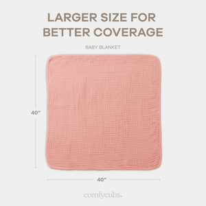 Baby Muslin Blanket in Bold Blush