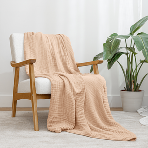 Adult Muslin Blanket in Cream