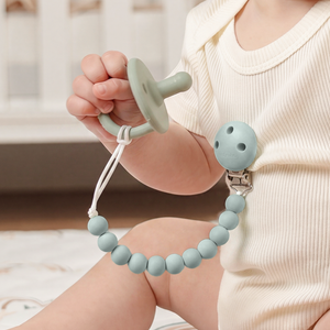 Pacifier Clips in Earth Green, 2 Pack