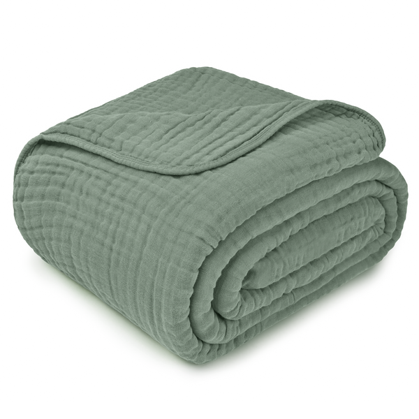 Adult Muslin Blanket in Fern