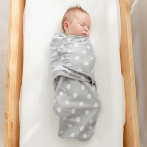 Easy Swaddle Blankets in Grey, Pack of 3, displayed at angle 4 for a cozy and stylish baby wrap option.