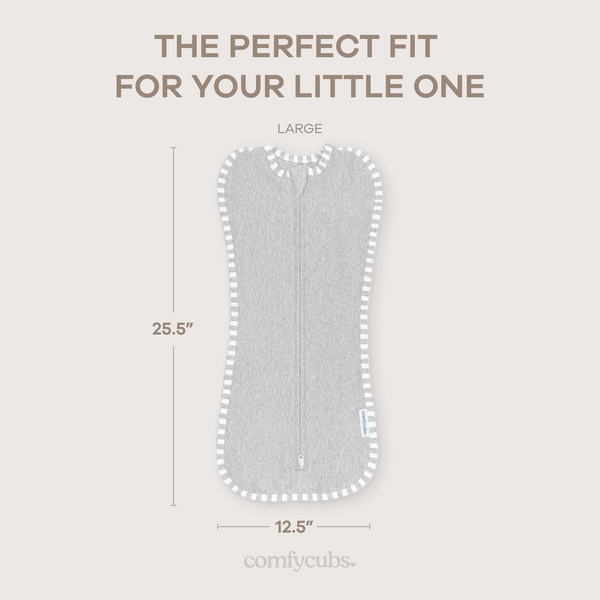 Easy Zipper Swaddle Blankets in Grey