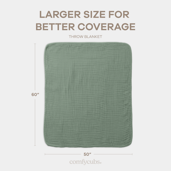 Adult Muslin Blanket in Fern