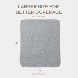 Adult Muslin Blanket in Heather Blue