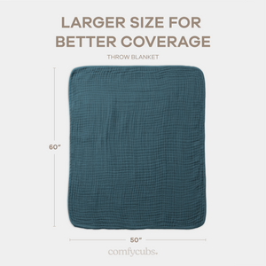 Adult Muslin Blanket in Neptune