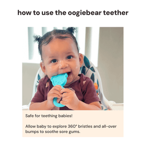 Oogiebear 360° teether in angle 7, designed for soothing baby's gums and promoting healthy teething.