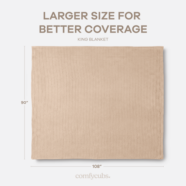Adult Waffle Blankets in Blush