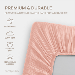 Muslin Fitted Bassinet Crib Sheet