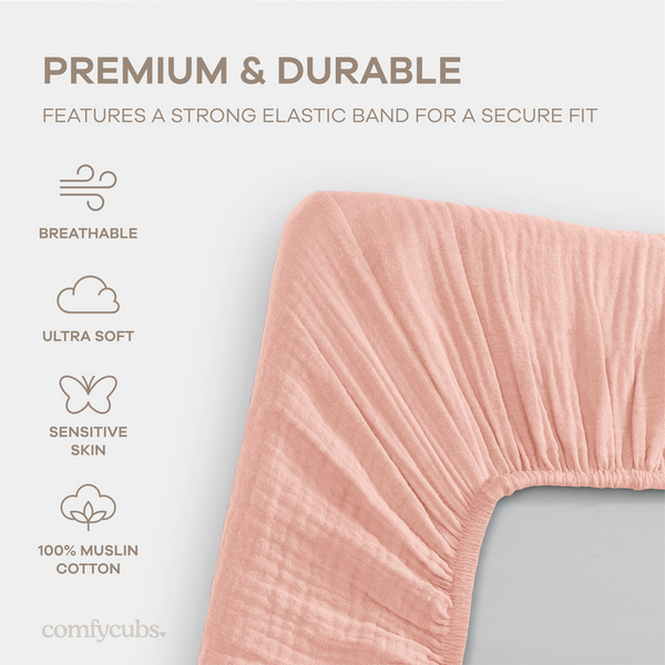 Muslin Fitted Bassinet Crib Sheet
