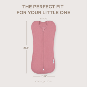 Easy Zipper Swaddle Blankets in Blush, Mauve