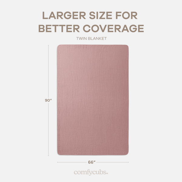 Adult Muslin Blanket in Mauve