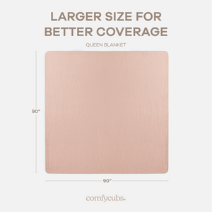 Adult Muslin Blanket in Blush