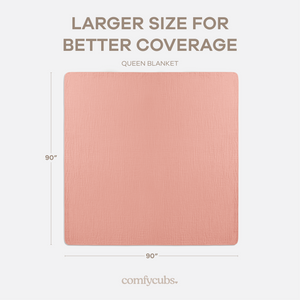 Adult Muslin Blanket in Bold Blush