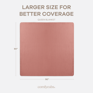 Adult Muslin Blanket in Dusty Rose