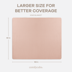 Adult Muslin Blanket in Blush