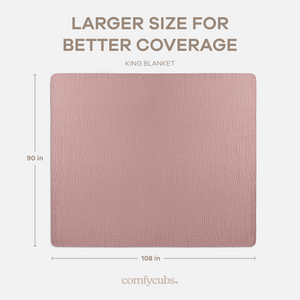 Adult Muslin Blanket in Mauve