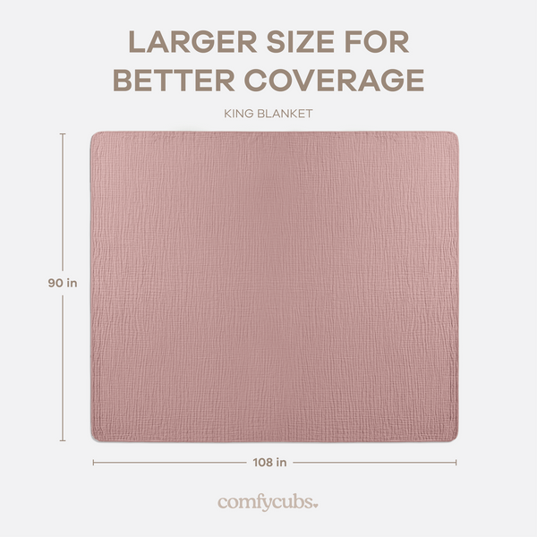 Adult Muslin Blanket in Mauve