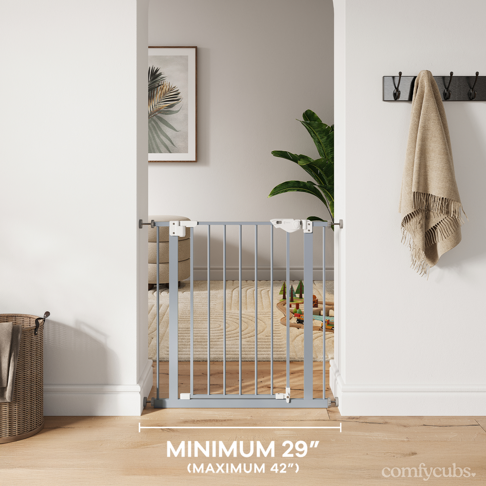 Pacific Blue Baby Safety Gate - Essential safety for your little one, stylish and secure for any home environment.