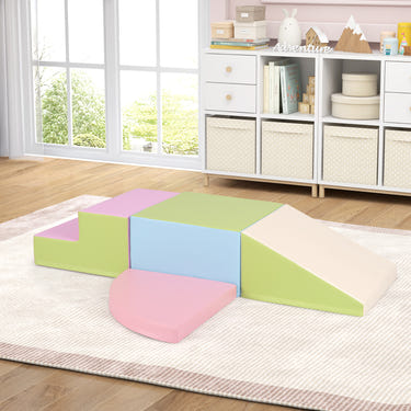 4-Piece Climb and Crawl Foam Block Play Set for Infant Baby for Toddlers & Kids