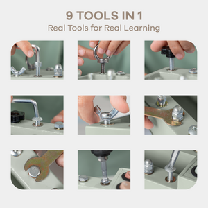 Busy Board Toy Truck Set for 3+ in Sage