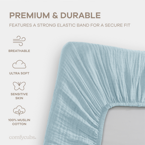 Muslin Fitted Bassinet Crib Sheet