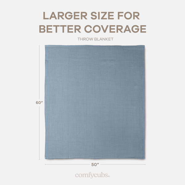 Adult Waffle Blankets in Pacific Blue
