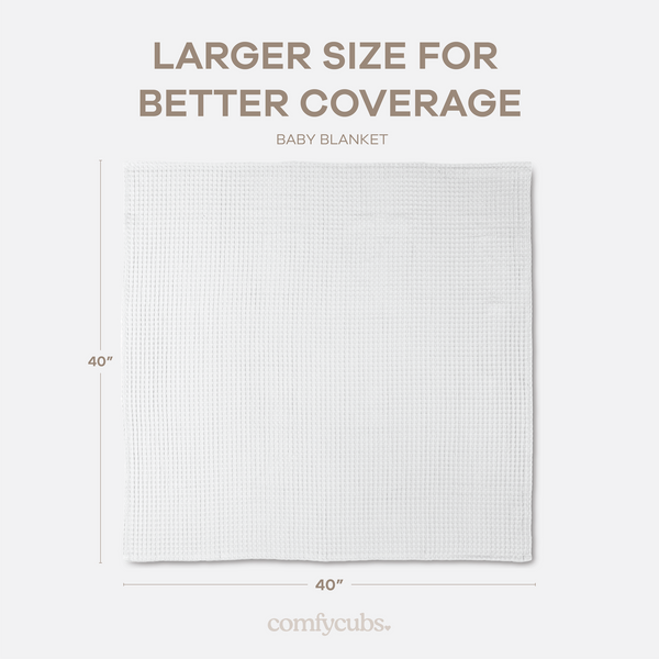 Baby Waffle Blankets in White