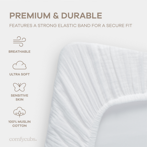 Muslin Fitted Bassinet Crib Sheet